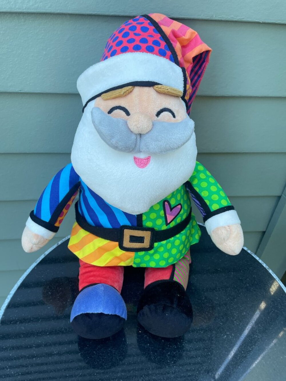 Romero Britto Enesco PopPlush Santa Claus Musical Light Up Plush 4027885
